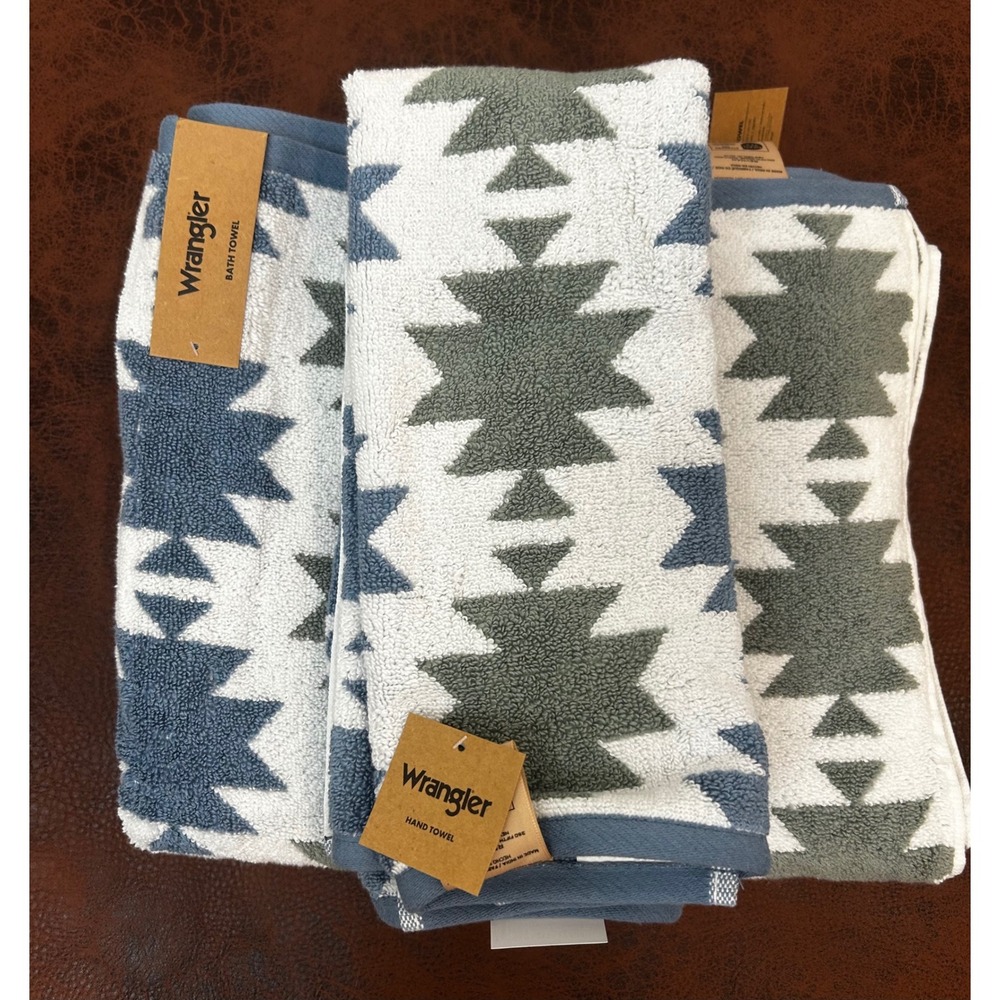 Wrangler‎ Blue/Green 4 Piece Towel Set